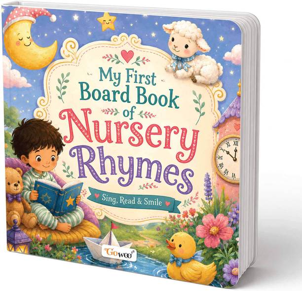 My First Board Book of Nursery Rhymes :- preschool language skill builder, musical rhyme understanding book, early vocabulary development pages, engaging story listening activities