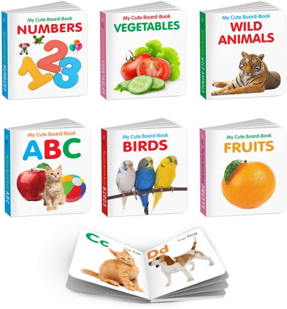 My First Board Book All In One Learning Book For Children - Pocket books for children, Toddler learning books, Educational picture books | Pack of 6 books
