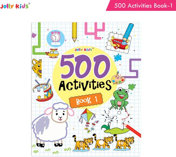 Jolly Kids 500 Activities Book 1 For Kids Ages 3+ Years Fun Activities, Puzzle, Spot The Difference, Patterns, Tracing
