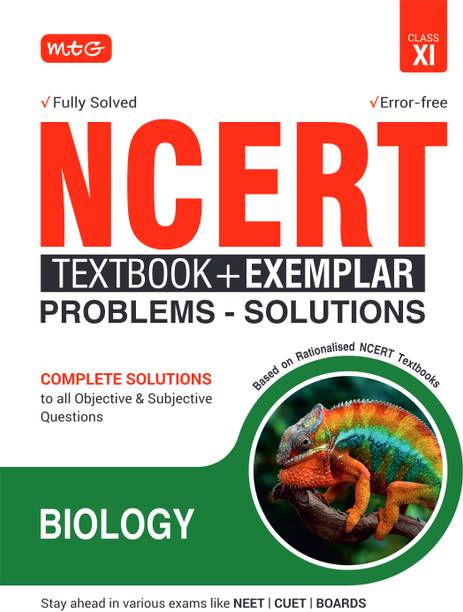 MTG NCERT Textbook + Exemplar Problem Solutions Class 11 Biology | Complete Solutions to All Objective & Subjective Questions