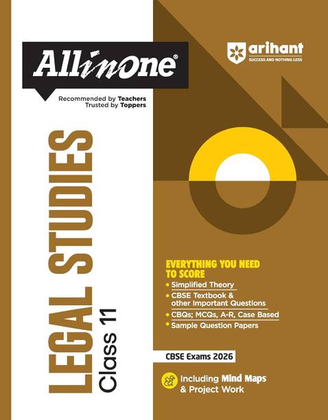 (Old Edition) Arihant All in One Legal Studies Class 11 for CBSE Exams 2025-26 as per latest syllabus Simplified Theory, CBSE Textbook & other Important Questions