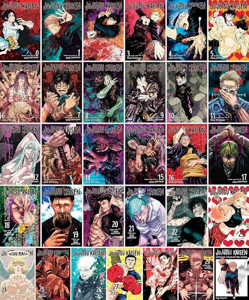 Jujutsu Kaisen Manga Box Set (Vol. 0-28) With Magnet Bookmark (One Piece)  - Jujutsu Kaisen Manga Box Set (Vol. 0-28) With Free Gojo Silicone Keychain