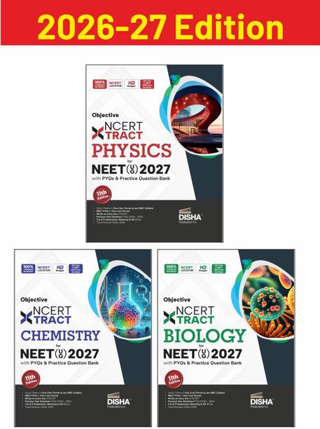 Disha Objective NCERT Xtract Physics, Chemistry & Biology for NEET 2027 with PYQs & Practice Question Bank 11th edition | Theory, NCERT MCQs, Tips on your Fingertips, Neet PYQs, 3 Mock Tests