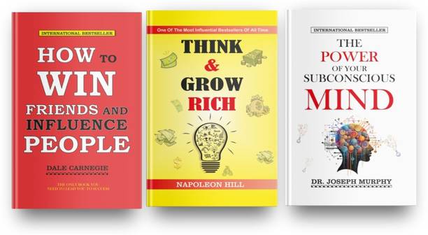 World's Best Inspirational Books to Change Your Life  - How to Win Friends & influence People + The power of your Subconscious mind + Think & grow Rich (Combo of 3 Books)