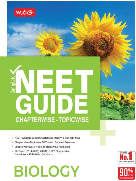 MTG Complete NEET Guide Biology Book For 2024 Exam - NCERT Based Chapterwise Theory, Concept Map and 10 Years NEET/AIPMT Chapterwise Topicwise Question Papers with Detailed Solutions