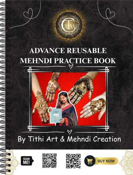 Advanced Reusable Mehndi Practice Book - Reusable Advanced Mehndi Practice Book – For Professional & Advanced Learners