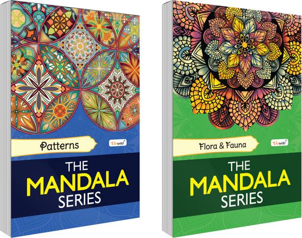 Flora & Fauna and Patterns - The Mandala Series :- Colouring book for adults, Anti-stress colouring pages, Mindfulness colouring book | Pack of 2 Colouring books