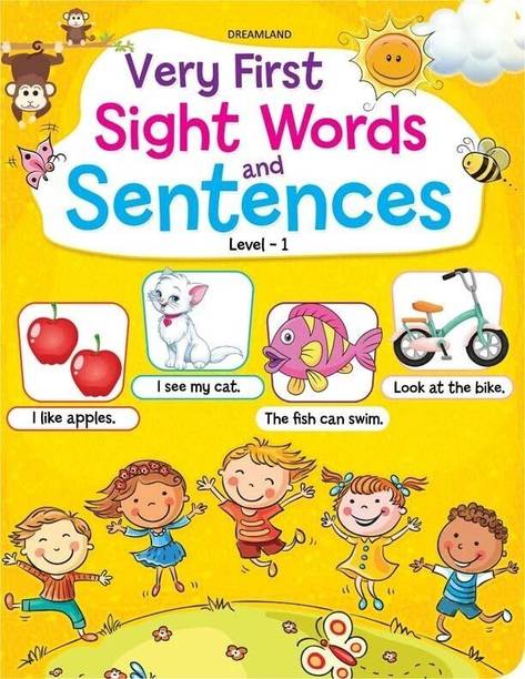 Very First Sight Words Sentences Level - 1  - Book for Kids Age 4 -8 years |Early Learning Book for Children, Dreamland Books, Activity Book For Children
