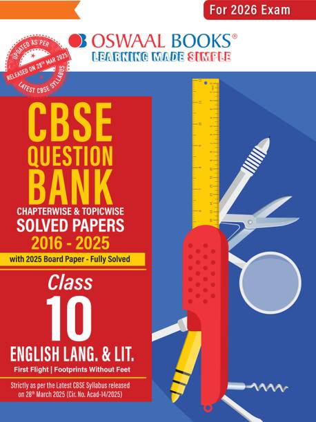 CBSE Question Bank SOLVED PAPERS Class 10 English Language & Lit For 2026 Exam