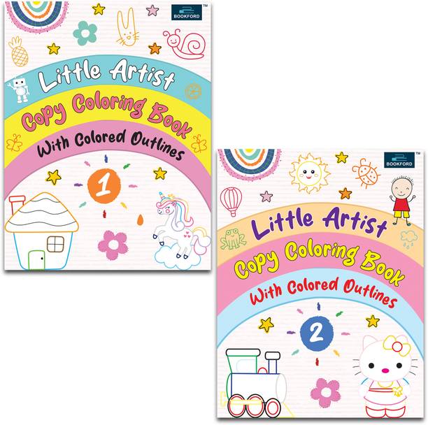 Little Artist Copy Coloring Book for kids (Set Of 2)