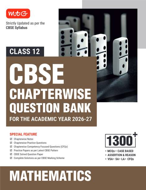 MTG CBSE Class 12 Chapterwise Question Bank Mathematics For 2027 Board Exam | Based on Latest CBSE Syllabus with 1300+ Questions