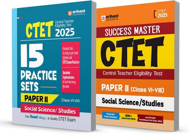 Arihant CTET 2025 Social Science/Studies Class VI–VIII (Paper-2) Study Guide & Road Map – 15 Practice Sets Combo | English Medium