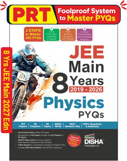 Disha JEE Main 8 Years (2019 - 2026) Physics PYQs | All 163 Sets Previous Years Solved Papers for JEE Main 2027 Exams | JEE Mains PYQ Book