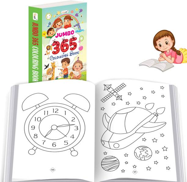 JUMBO - 365 Colouring Book :- Book for preschoolers, Colouring book fo