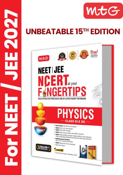 MTG NCERT at your FINGERTIPS Physics For NEET & JEE Exam 2026-2027 | NCERT Exam Scorer, Concept Priority Tracker, HOTS MCQs, Mind Maps & DPP with HD Pages | 15th Edition (Based on NEET/JEE Latest Patt
