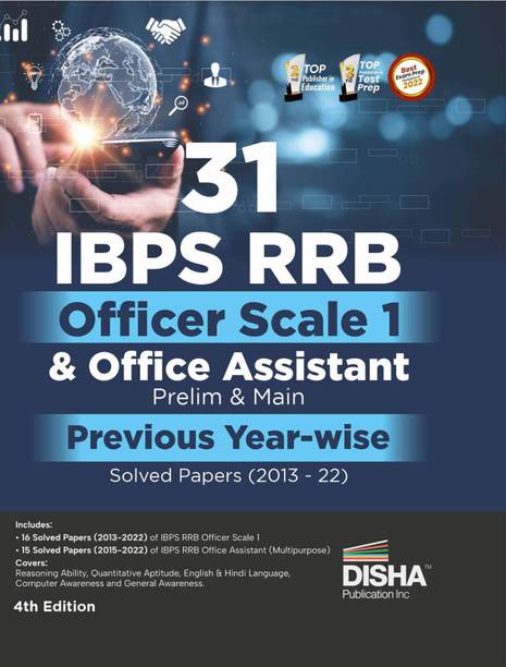 31 Ibps Rrb Officer Scale 1 & Office Assistant Prelim & Main Previous Year-Wise Solved Papers (2013 - 2022)