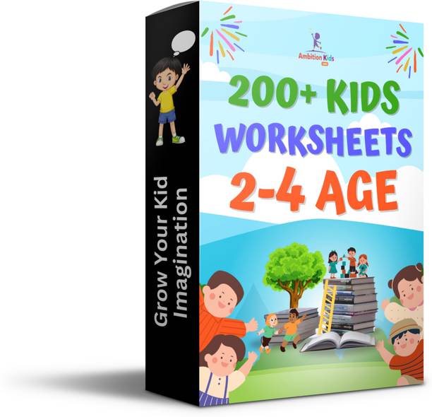 Ambition Kids 200+ Activity Worksheets for Kids Ages 2-4 | Preschool Learning Book with Coloring, Tracing, Counting, Puzzles & Fine Motor Skill Activities | Early Education Workbook for Toddlers