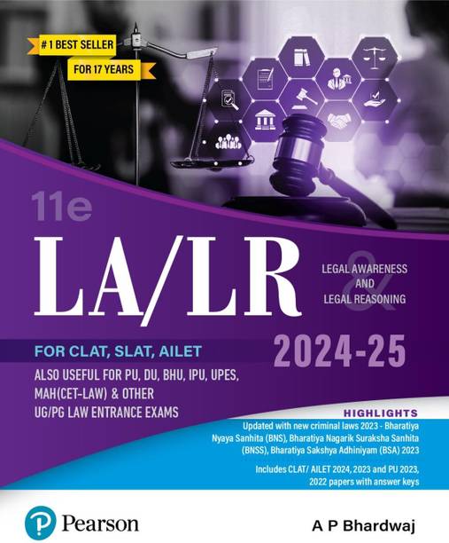 LA/LR Legal Awareness And Legal Reasoning (2024-25) For CLAT, SLAT, AILET Also Useful For PU, DU, BHU, IPU, UPES, MAH(CET-LAW), & Other UG/PG LAW Entrance Exams, 11th Edition