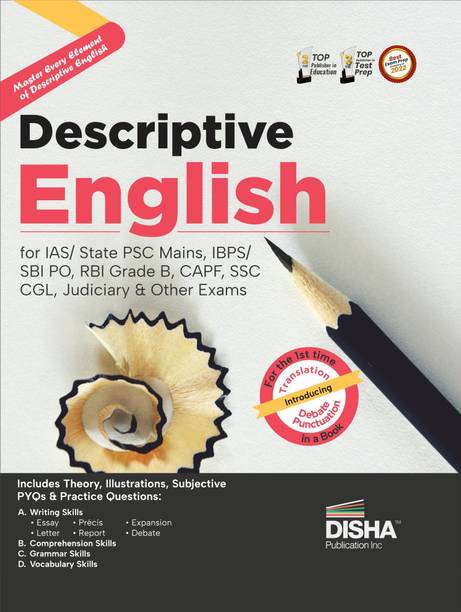 Descriptive English for IAS/ State Psc Mains, Ibps/ Sbi Po, Rbi Grade B, Capf, Ssc Cgl, Judiciary & Other Exams Previous Year (Pyqs) Questions Comprehension, Writing, Grammar & Vocabulary Skills