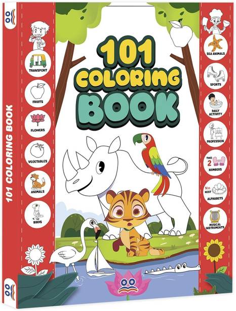 Colouring Book For Kids  - 101 Coloring Book | Premium Quality Drawing Book | Ages: 2 - 6 Years | Two Brothers Publications