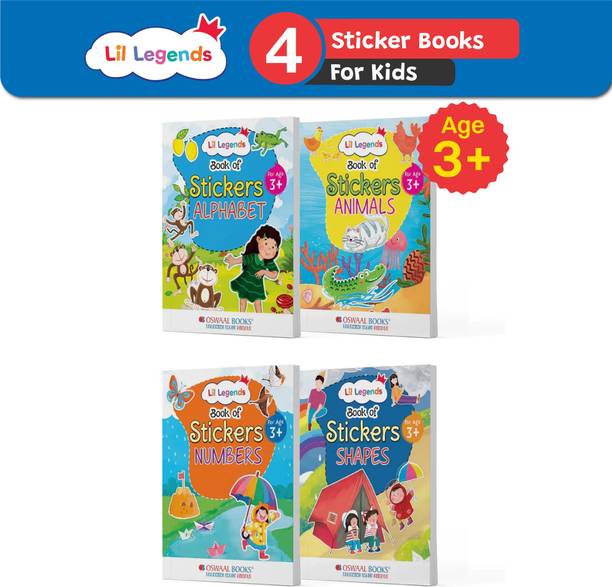 Oswaal Lil Legends Book of Stickers for Kids, Age 3+, to Learn About Shapes, Numbers, Animals and Alphabets