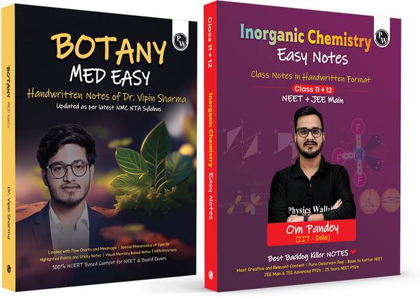 PW Botany Med Easy & Easy Handwritten Notes Inorganic Chemistry Combo of 2