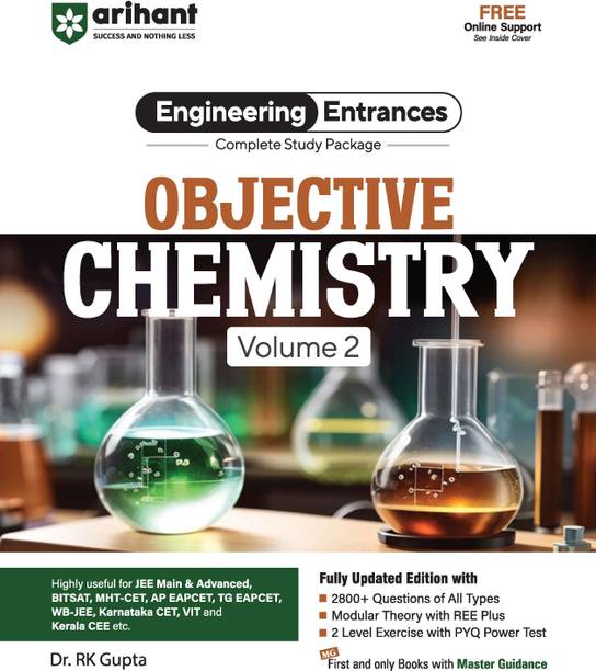 Arihant JEE Main Objective Chemistry for Volume 2 | Complete Study Package & Advanced, BITSAT, CET, VIT, NEET & Other Engineering Entrances 2025-2026 | 2500+ Questions, PYQs & 2-Level Exercises