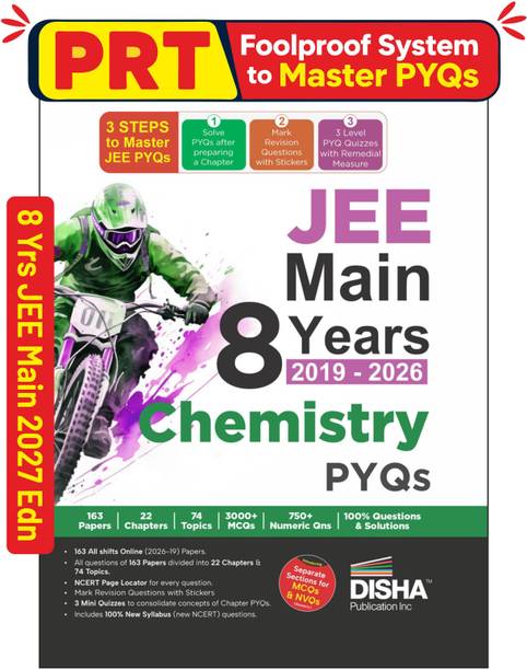 Disha JEE Main 8 Years (2019 - 2026) Chemistry PYQs | All 163 Sets Previous Years Solved Papers for JEE Main 2027 Exams | JEE Mains PYQ Book