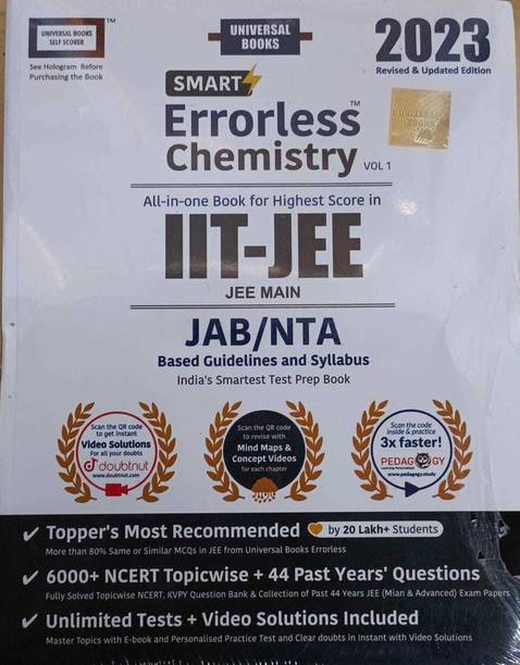 Smart Errorless Chemistry IIT JEE Mains JBA /NTA Vol I &II (2023)