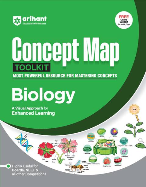 Arihant Concept Map Toolkit Biology Visual Learning Guide for NEET, JEE Exams | Master Physics Concepts with Diagrams, Practice and Previous Year Questions