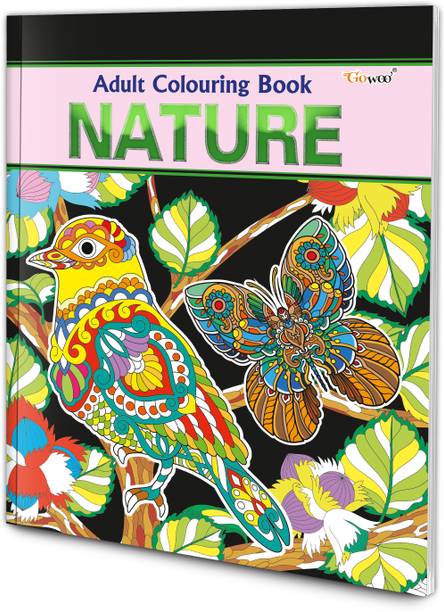 Nature - Adult Colouring Book : Mindful Art Coloring, Coloring Book for Adults, Creative Art Therapy Book, Colouring book for Peace and Relaxation