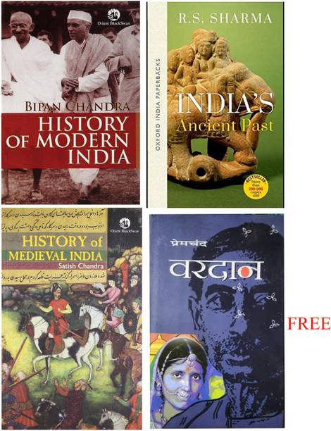 History of medieval india + History of Modern India + india"s ancient past + 1 Premchand Novel Free (Combo of 4 Books Set)