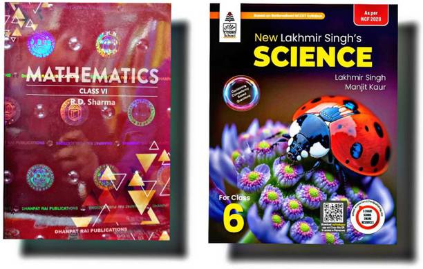R.D. Sharma Mathematics & New Lakhmir Singh Science Combo Set of 2 Books For Class 6