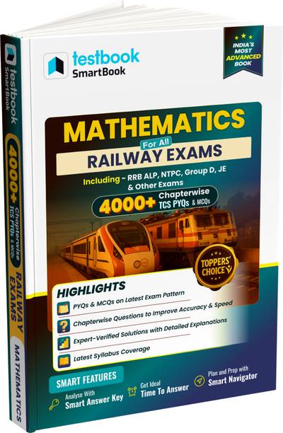 Railway Mathematics Smartbook 2025 (English) | 4000+ Chapterwise TCS PYQs & MCQs  - Ideal for RRB NTPC, Group D, ALP & RPF Exams