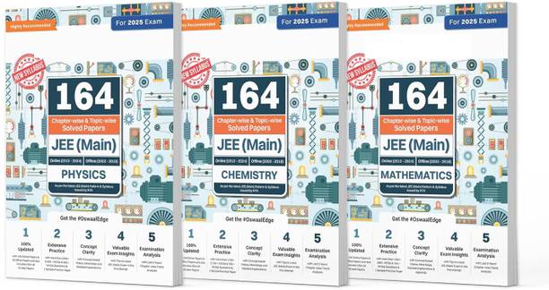 Oswaal 164 Chapter-Wise & Topic-Wise Solved Papers Jee (Main) 23 Years Question Bank Physics, Chemistry, Mathematicsfor 2025 Exams
