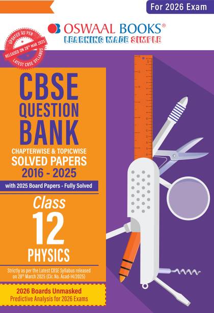 CBSE Question Bank SOLVED PAPERS Class 12 Physics For 2026 Exam