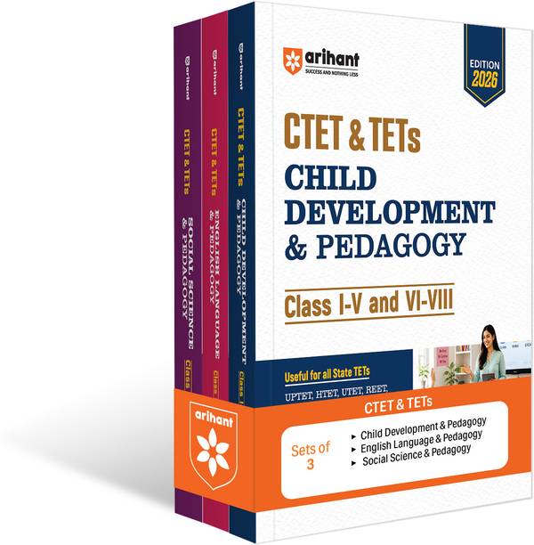 Arihant CTET & TETs Combo | Child Development & Pedagogy, English Language & Pedagogy ,Social Science & Pedagogy | Classes 1-5 & 6-8 | 4500+ MCQs with PYQs | Useful for UPTET, HTET, REET, DSSSB, KVS & All TET Exams