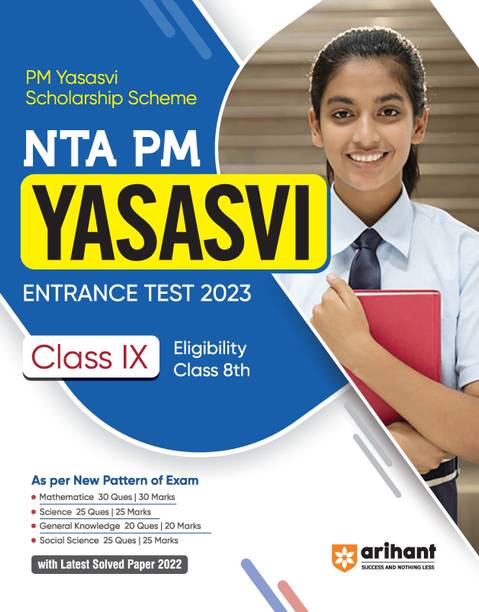 Arihant NTA PM Yashsavi Yojana Entrance Test 2023 Class 9 Eligibility Class 8 2023 Edition