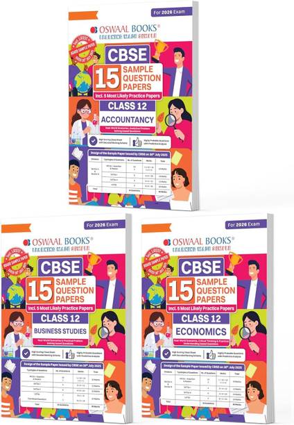Oswaal CBSE Sample Question Papers Class 12 Accountancy, Business Studies & Economics (Set of 3 Books) (For Board Exams 2026)