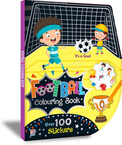 Boy Football Fun Coloring Sticker Activity Book with Over 100 Stickers for Kids, Children and Toddlers Ages 2+ Years