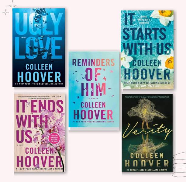 Colleen Hoover It Ends with Us Boxed Set - Romantic Novels, Set of 5 Books - Ugly Love, It Ends With Us, Verity, It Starts With Us, Reminder Of Him