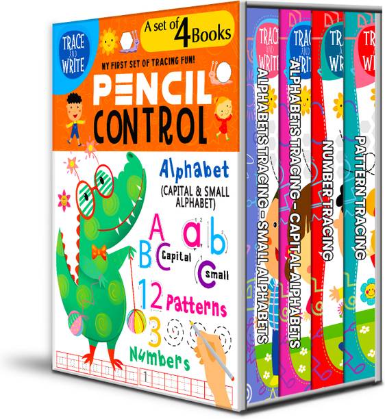 My First Early Learning Colouring, Fun, Activity Four(4) Pencil writing Control Pattern Box Set Books for Kids - Ages 1-8 Years (Pack of 4)