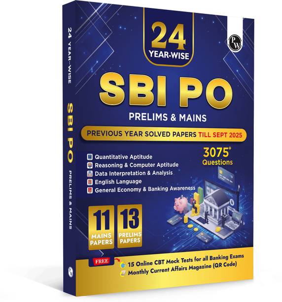 PW 24 SBI PO Prelims & Mains Solved Papers (Till Sept 2025) PYQ For 2026 Exam