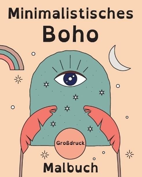 Minimalistisches Boho Gro?druck Malbuch
