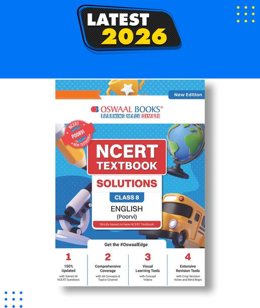 NCERT Textbook Solutions English Class 8 | For CBSE 2026 27 Exam | Based on Latest NCERT Malhar | With Complete Solutions of Objective & Subjective Questions for Practice