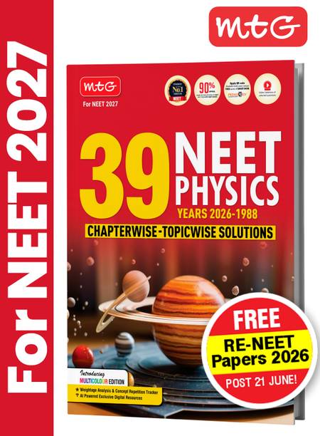 MTG NEET PYQ 39 Years Physics Book For 2026-2027 Exam
