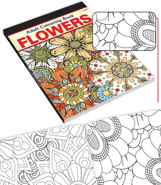 Flowers - Adult Colouring Book : Relaxing illustrations for coloring Book, Coloring book for mindfulness, Creative Coloring fun for adults and kids
