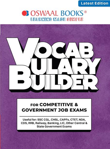 Oswaal Vocabulary Builder for competitive Exams Useful for SSC, CGL, CHSL, BANK, CTET, DSSSB, CUET, NDA, Defence aspirants & more