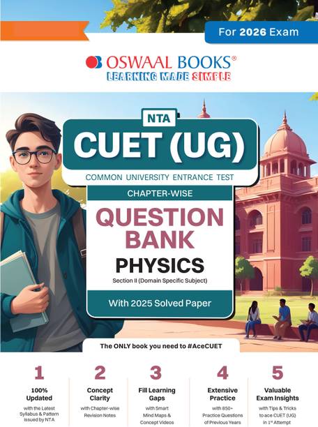Oswaal NTA CUET (UG) Chapter-wise Question Bank Physics For 2026 Exam