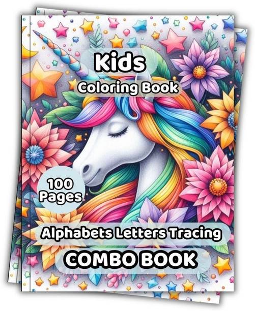 Kids Coloring Book with A to Z Alphabets Tracing Combo 100 Pages